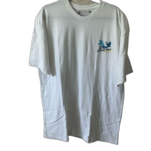 New Port Blue T-Shirt Men’s Size XXL Color White Graphic Tee - Picture 1 of 9